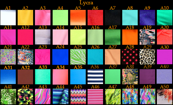 colors available lycra